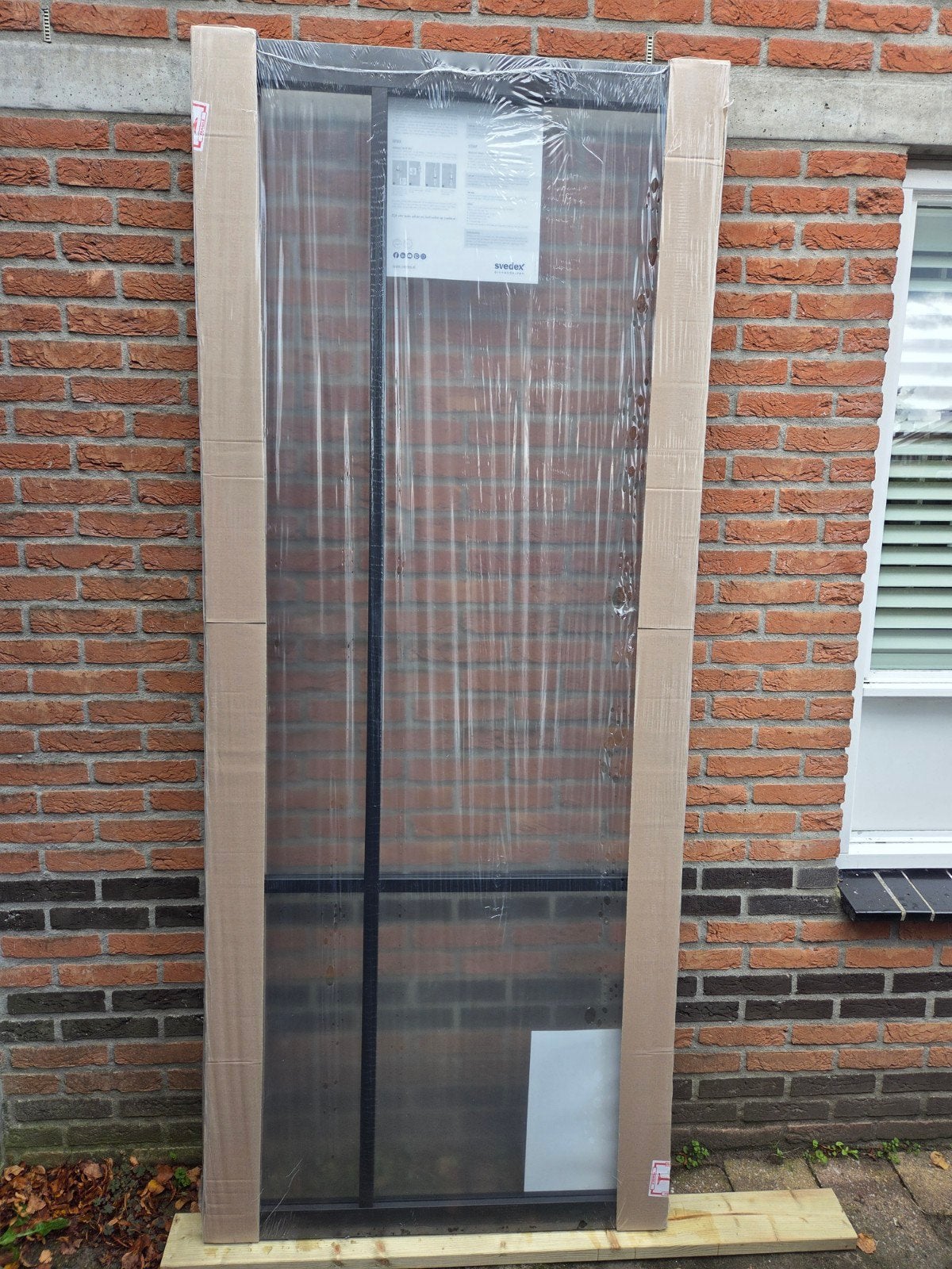 Svedex zwarte glazen binnendeur, Doe-het-zelf en Verbouw, Deurkozijn, Nieuw, Inclusief glas, 225 cm of meer
