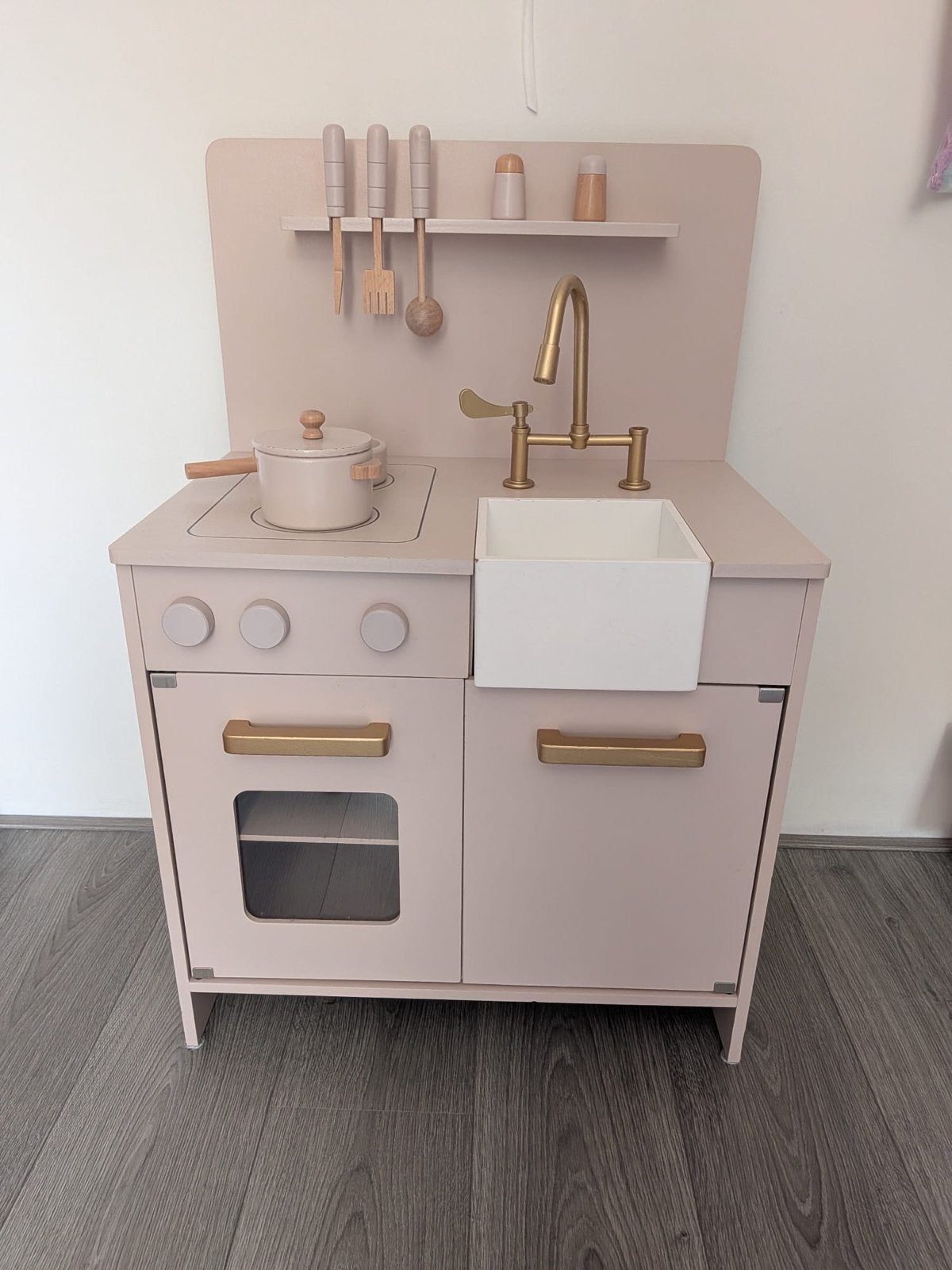 Houten speelkeuken Petite amelie met accessoires, Ophalen, Zo goed als nieuw, Knutselen, Met licht