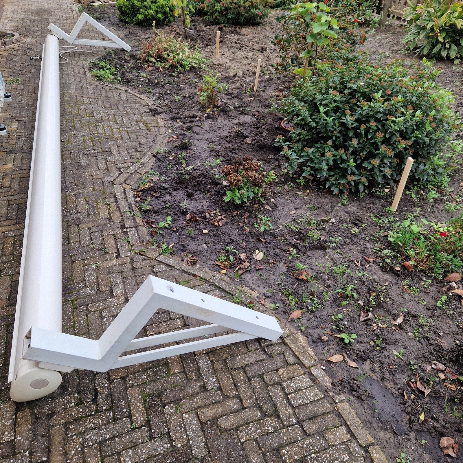 electrisch bedienbaar zonnescherm scherm, Tuin en Terras, Ophalen, 450 cm of meer, Elektrisch, 150 tot 300 cm
