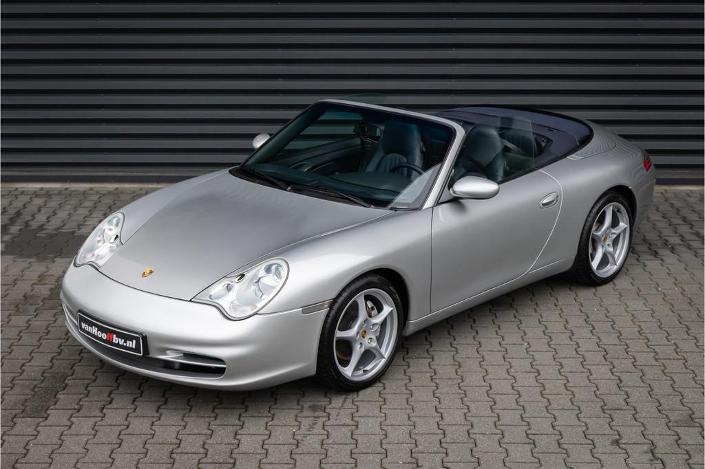 Porsche 911 Cabrio 3.6 Carrera 4 Donkerblauw leder, Auto's, Porsche, 1300 kg, Gebruikt, Cabriolet, Leder