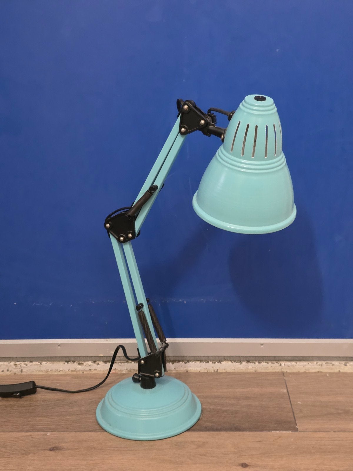 Kwantum Bureaulamp Stoer Turquoise E14, Blauw, Bureaulamp, Overige merken, E14 (klein)