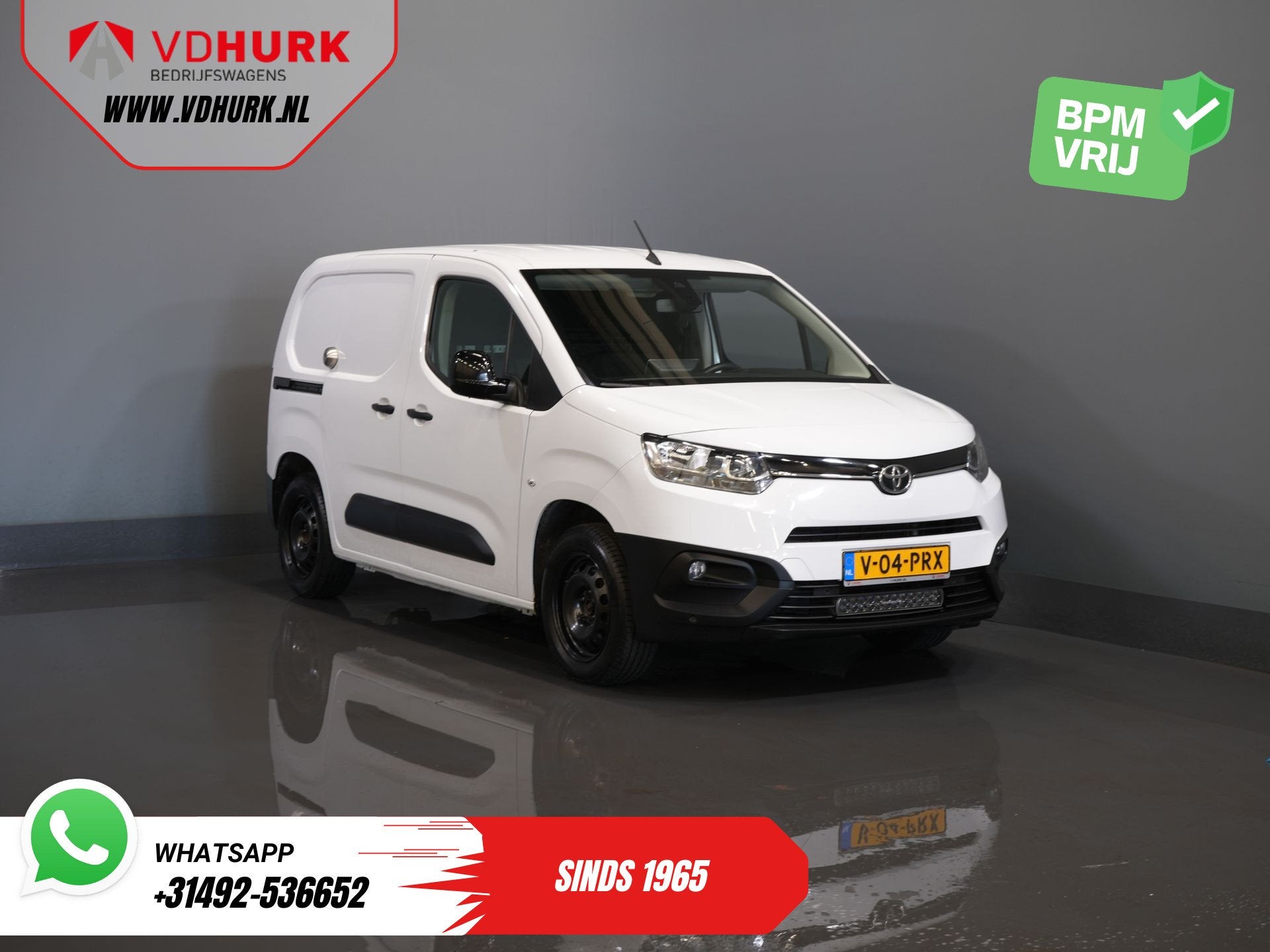 Toyota PROACE CITY 1.5 130 pk Aut. Carplay/ 3Pers/ Stoelverw, Auto's, 1350 kg, Gebruikt, Wit, Origineel Nederlands