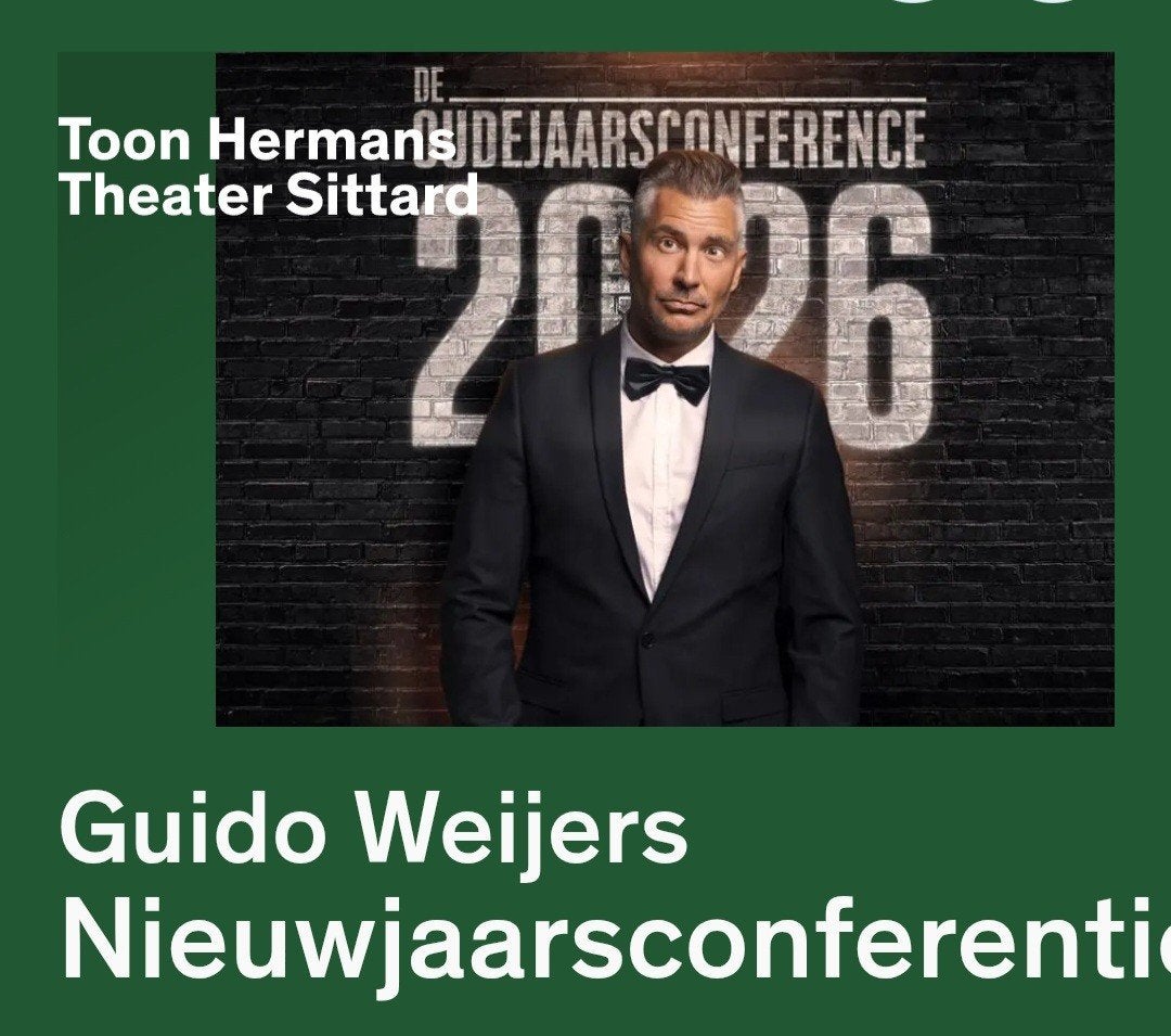 Guido Weijers Oudejaarsconference PLT Sittard 28-10-2026, Tickets en Kaartjes, Drie personen of meer, Oktober