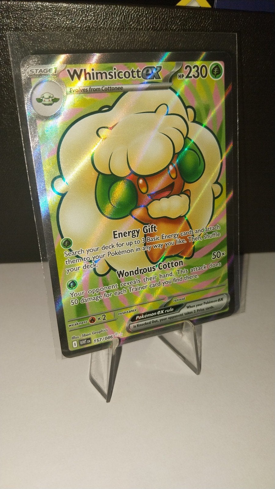 Whimsicott ex #157/086 Pokémonkaart - White Flare, Ophalen of Verzenden, Zo goed als nieuw, Losse kaart, Foil