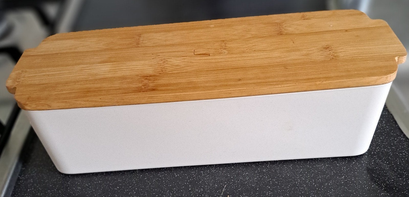 BEWAARDOOS voor ontbijt- / snijkoek met snijplank, Beige, Overige typen, Kunststof, Ophalen of Verzenden