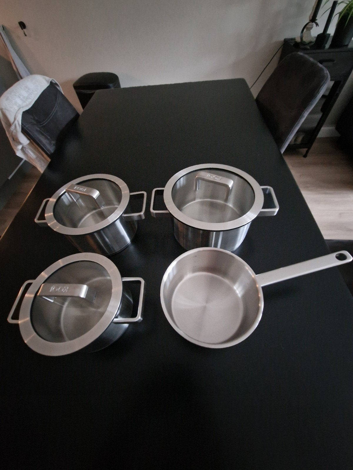 KOQI Polaris Pannenset - 4-delig RVS met deksels, Huis en Inrichting, Ophalen, Met deksel, Nieuw, Pannenset