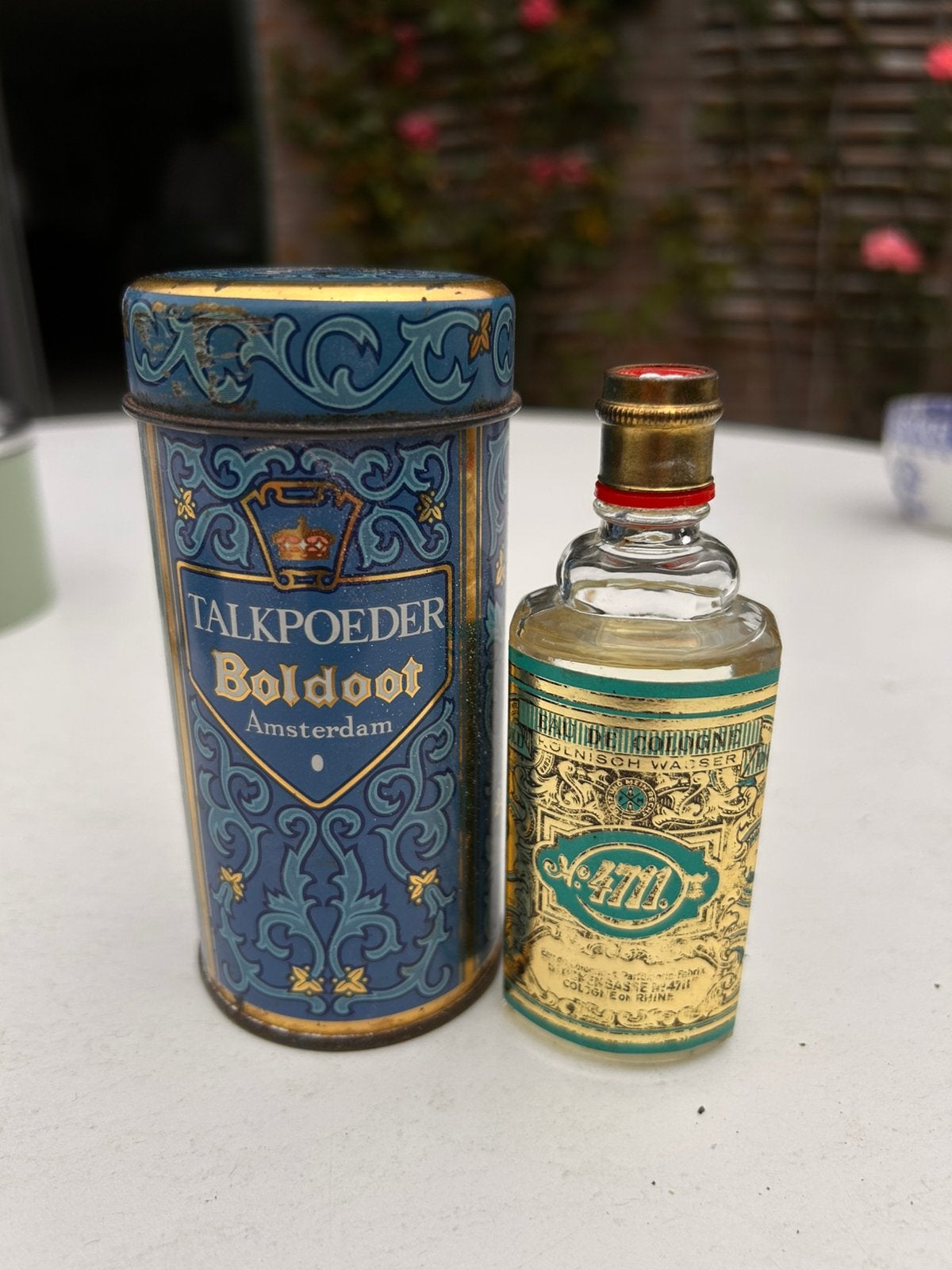 Boldoot set 1930-1955, Ophalen of Verzenden, Zo goed als nieuw, Parfumfles, Gevuld