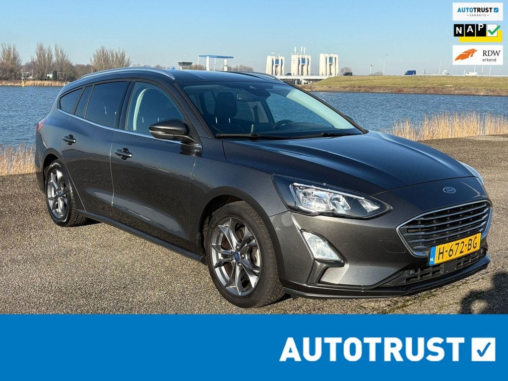 Ford Focus Wagon 1.0 EcoBoost Titanium Business/Aut/Clima/NL, Auto's, Ford, Gebruikt, Origineel Nederlands, 3 cilinders, Zilver of Grijs