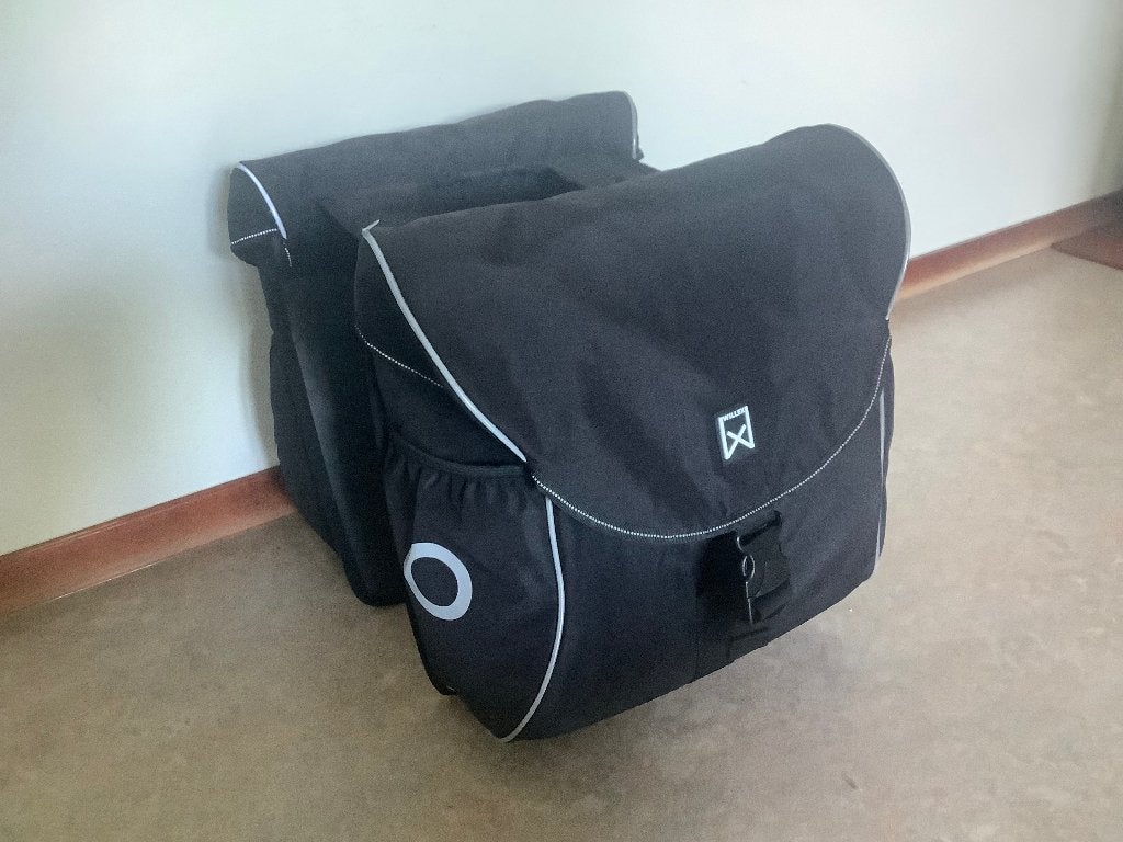 Willex dubbele fietstas bagagetas 300 zwart/zilver 38L Nieuw, Ophalen, Nieuw, Willex dubbel
