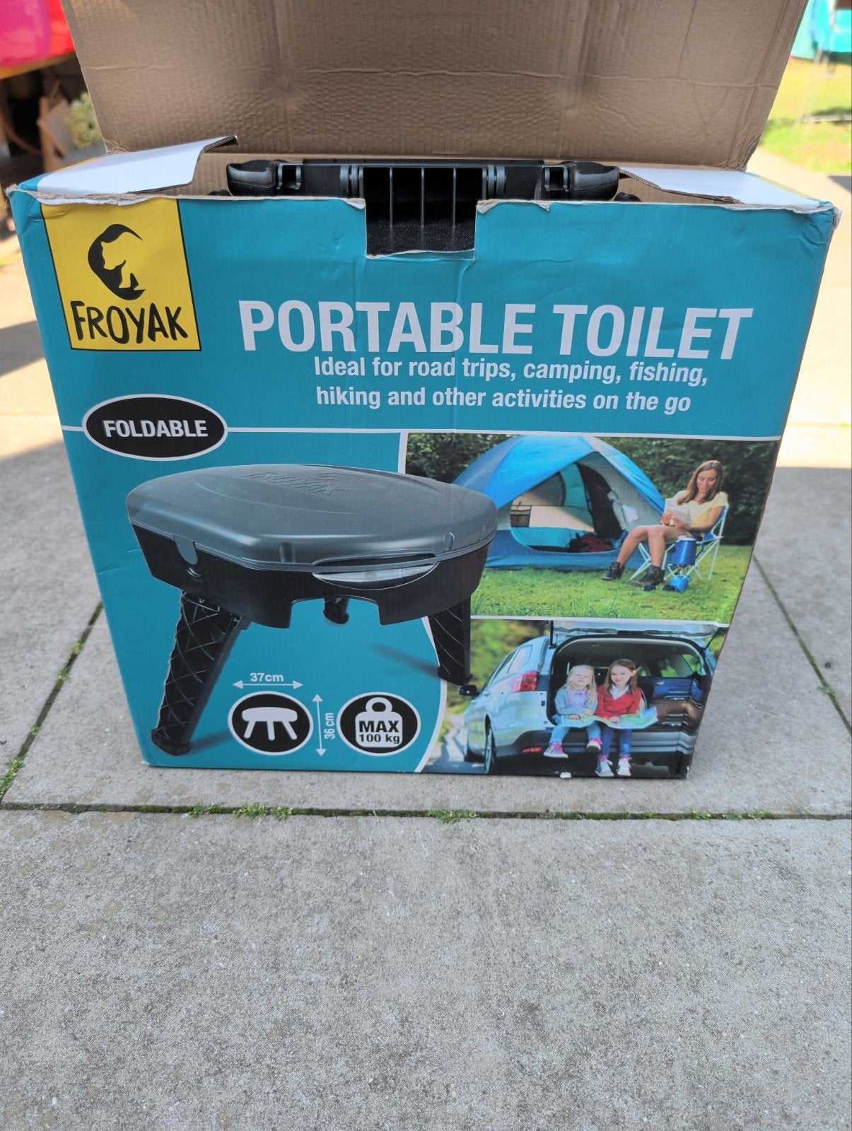 Froyak Draagbaar Opvouwbaar Toilet - Ideaal vooronderweg, Ophalen, Gebruikt
