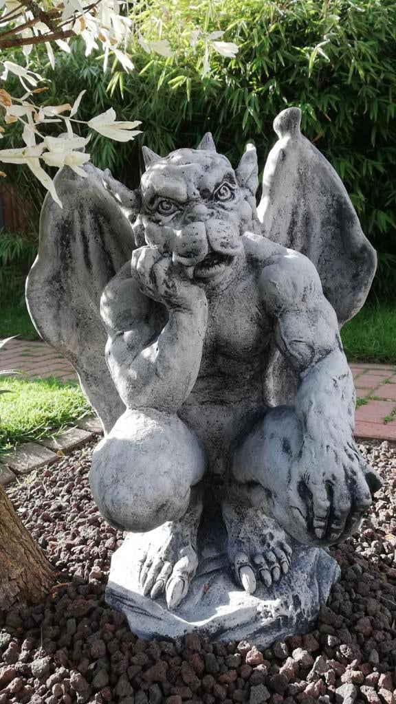 ‼️Gargoyle 62cm 50kg Trollen Kabouter Poortwachter Beest‼️, Tuin en Terras, Tuinbeelden, Ophalen of Verzenden, Nieuw, Beton, Tuinkabouter