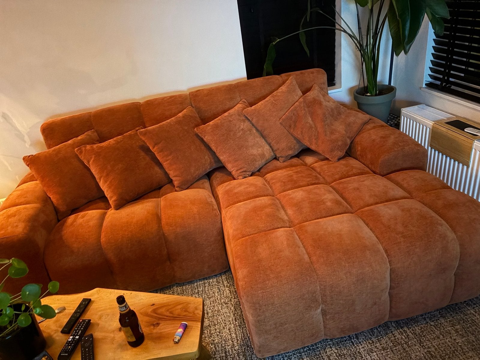 Goossens Kubus bank 250 cm breed, zo goed als nieuw, Ophalen, 75 tot 100 cm, Zo goed als nieuw, Rechte bank