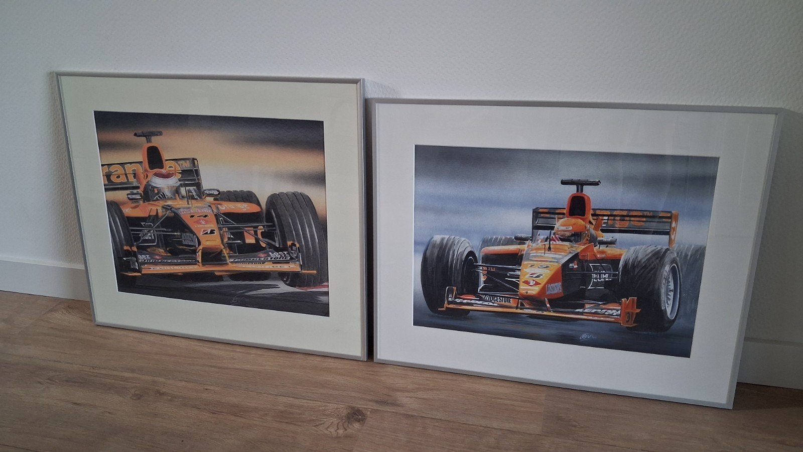 2x Jos Verstappen Diederick de Vries, Ophalen, Minder dan 50 cm, Schilderij