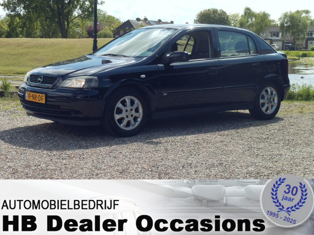 Opel Astra 1.6 Njoy - Airco (bj 2004), Voorwielaandrijving, Gebruikt, 4 cilinders, Blauw
