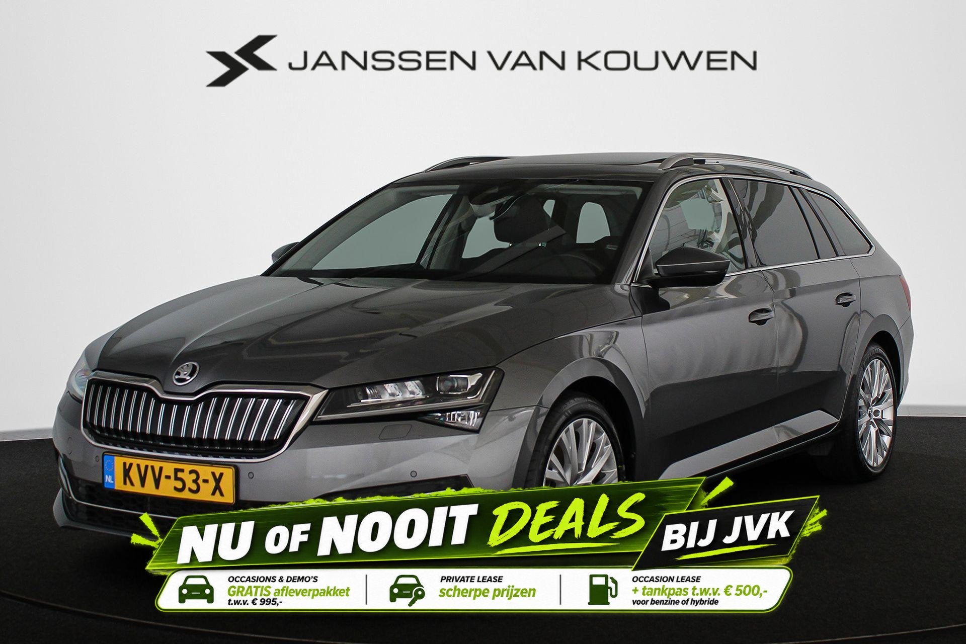 Skoda Superb Combi 1.4 TSI iV Style Panoramadak Matrix LED M, Auto's, Stof, Gebruikt, 1668 kg, 1600 kg