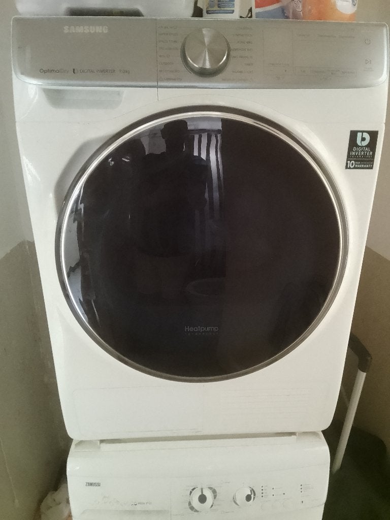 Wasdroger Samsung 9kg, Ophalen, Energieklasse A of zuiniger, Gebruikt, 8 tot 10 kg