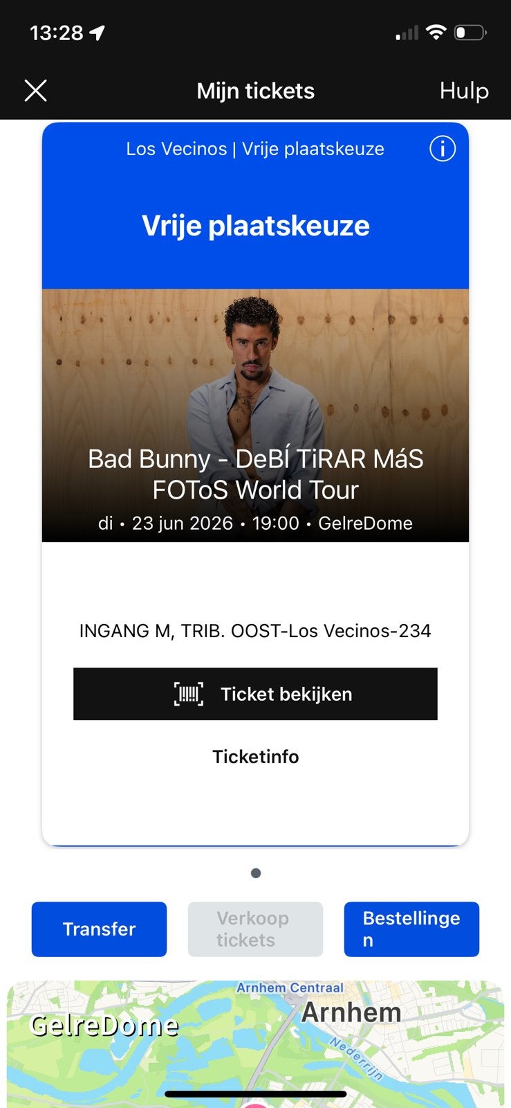 Bad bunny 23 juni los Vecinos 1x, Eén persoon, Juni