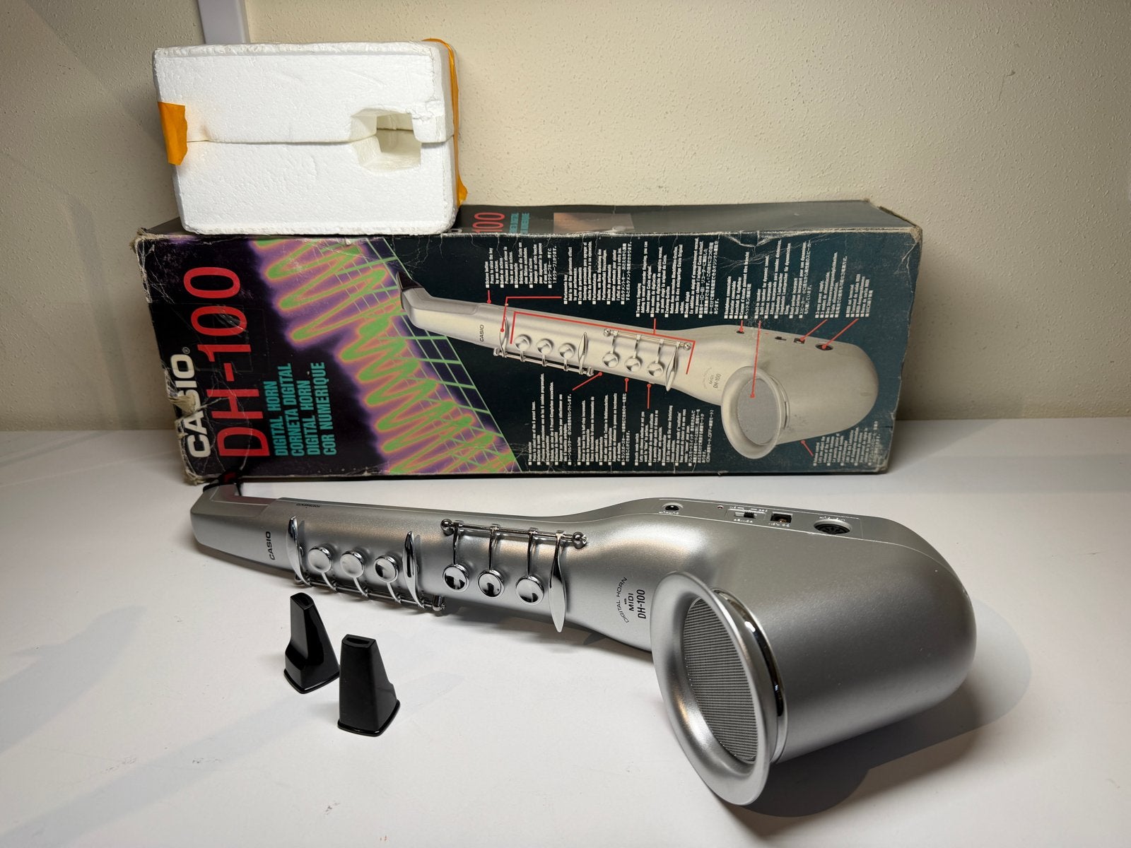 Casio DH-100 Digital Horn MIDI - Vintage Blaasinstrument, Ophalen of Verzenden, Zo goed als nieuw, Houtblazer, Met koffer of draagtas