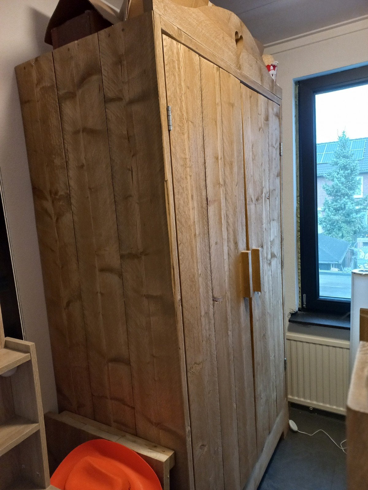 steigerhouten complete slaapkamer., Ophalen, Gebruikt, Eenpersoons, Steigerhout