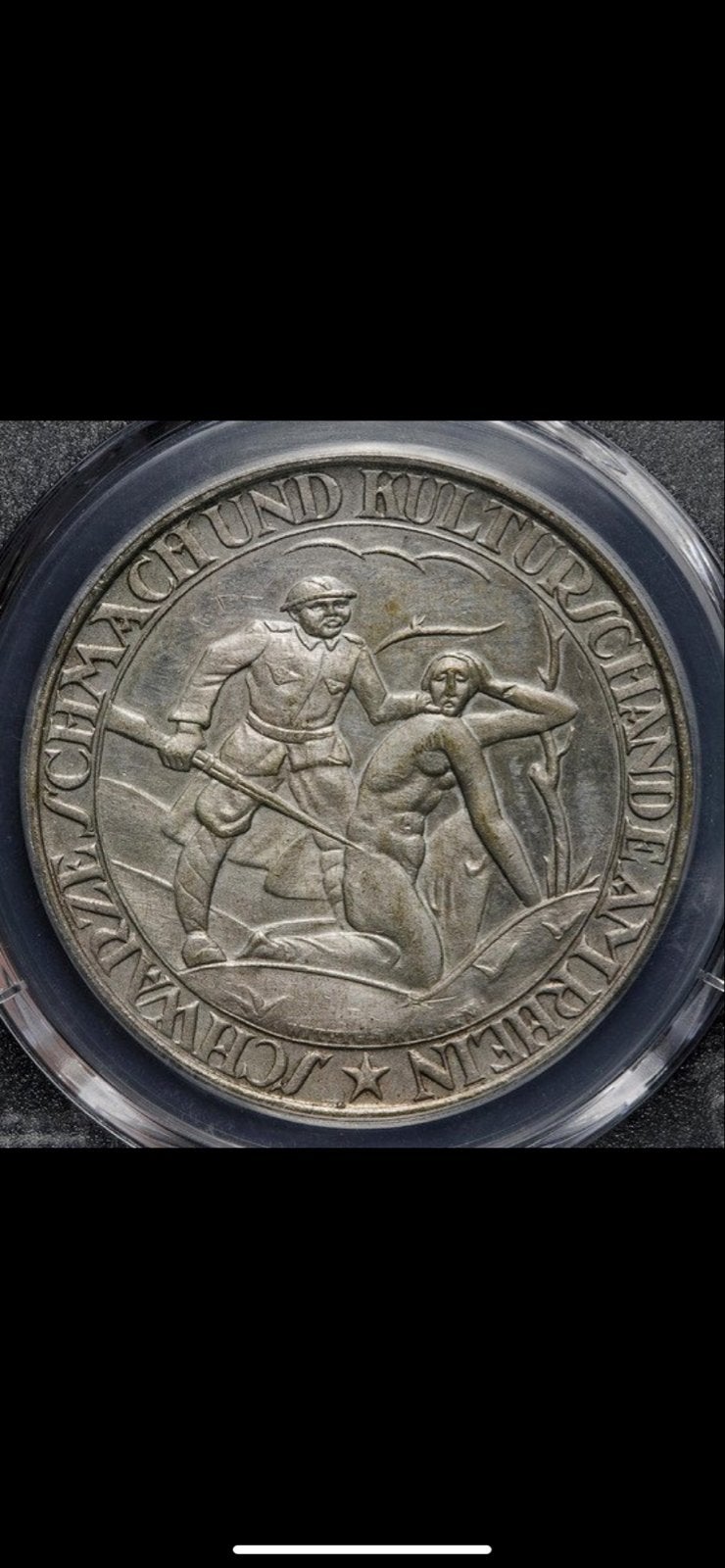 Zeldzame Duitse Medaille Weimar Republiek Zwarte ngc, Postzegels en Munten, Ophalen of Verzenden, Zilver, Buitenland