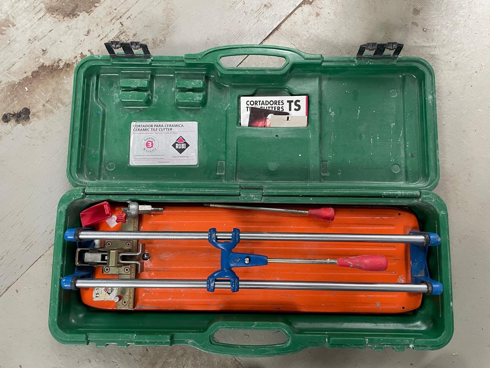 Rubi TS-50 Tegelsnijder met diverse tegelgereedschappen, Ophalen, Gebruikt