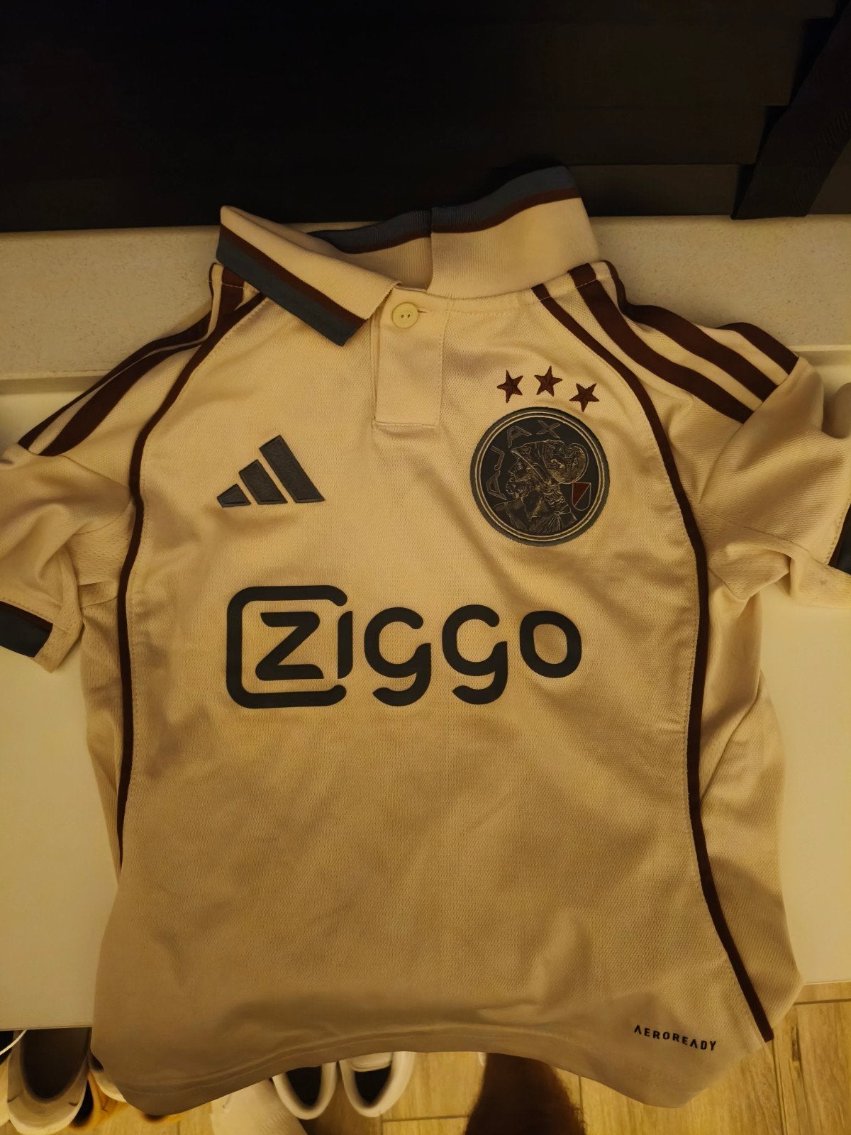 Adidas Ajax Thuisshirt en Broekje Kinderen - Maat 128, Ophalen of Verzenden, Zo goed als nieuw, Adidas, Jongen of Meisje