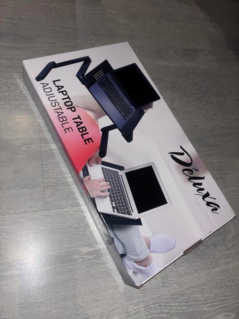 Verstelbare laptoptafel, Computers en Software, Laptoptafels, Ophalen, Zo goed als nieuw, In hoogte verstelbaar