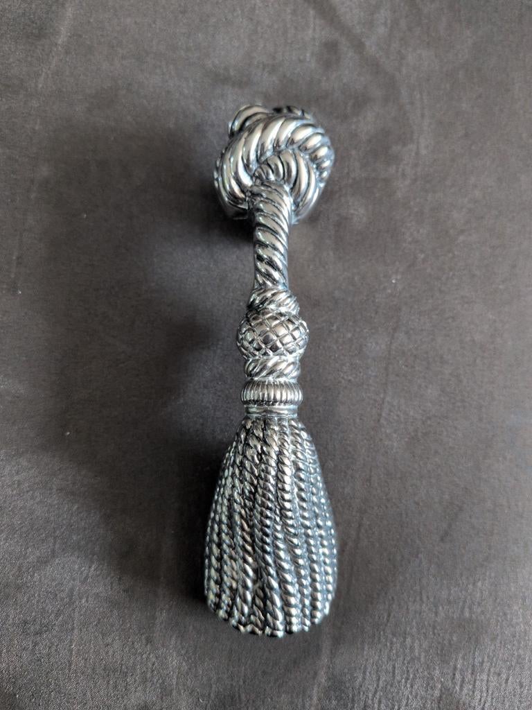 Vintage verzilverde flessenopener gordijn kwast, Ophalen of Verzenden