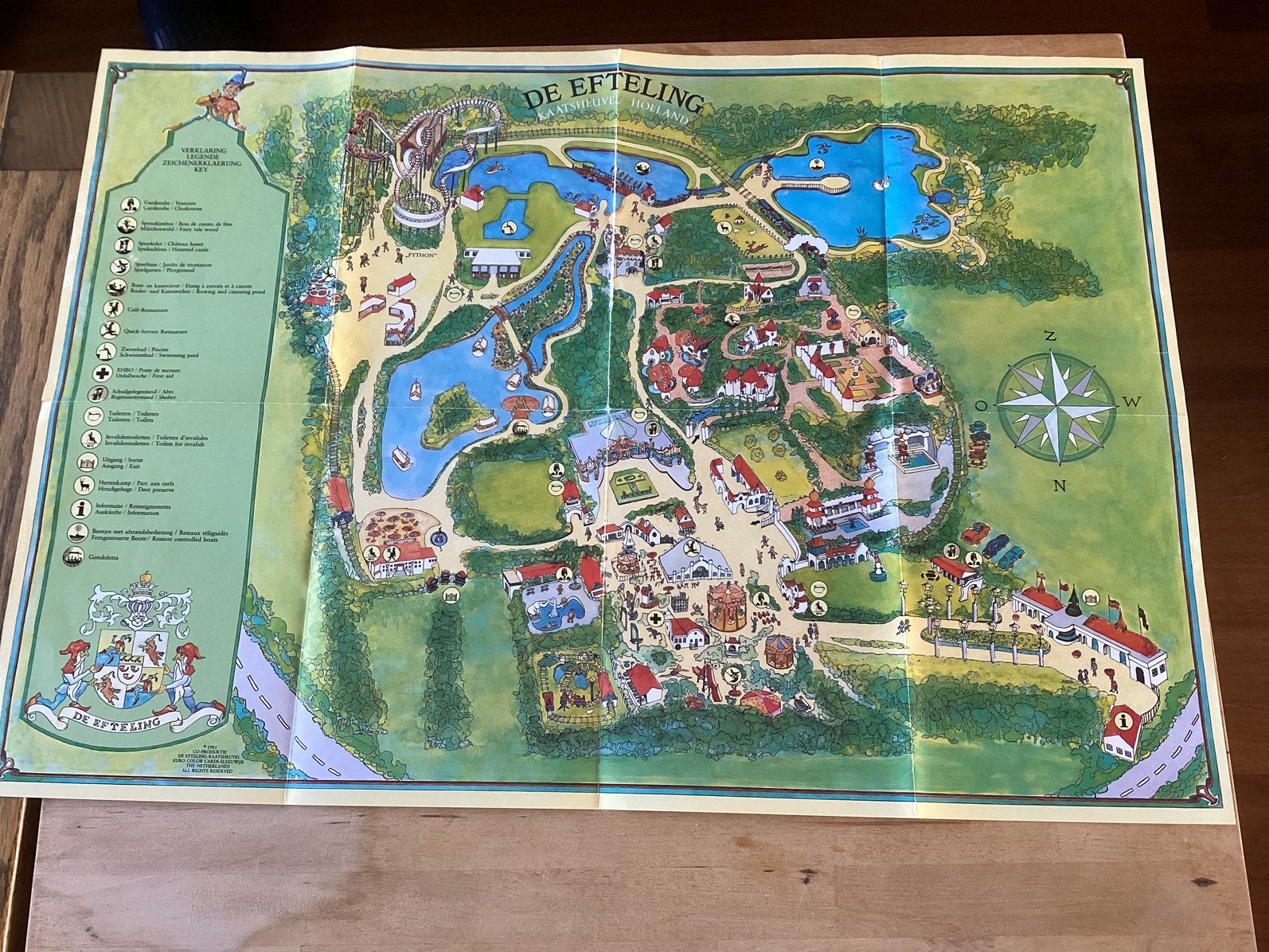 Efteling plattegrond uit 1981, nostalgie,verzamelen., Ophalen of Verzenden, Gebruikt, Overige typen