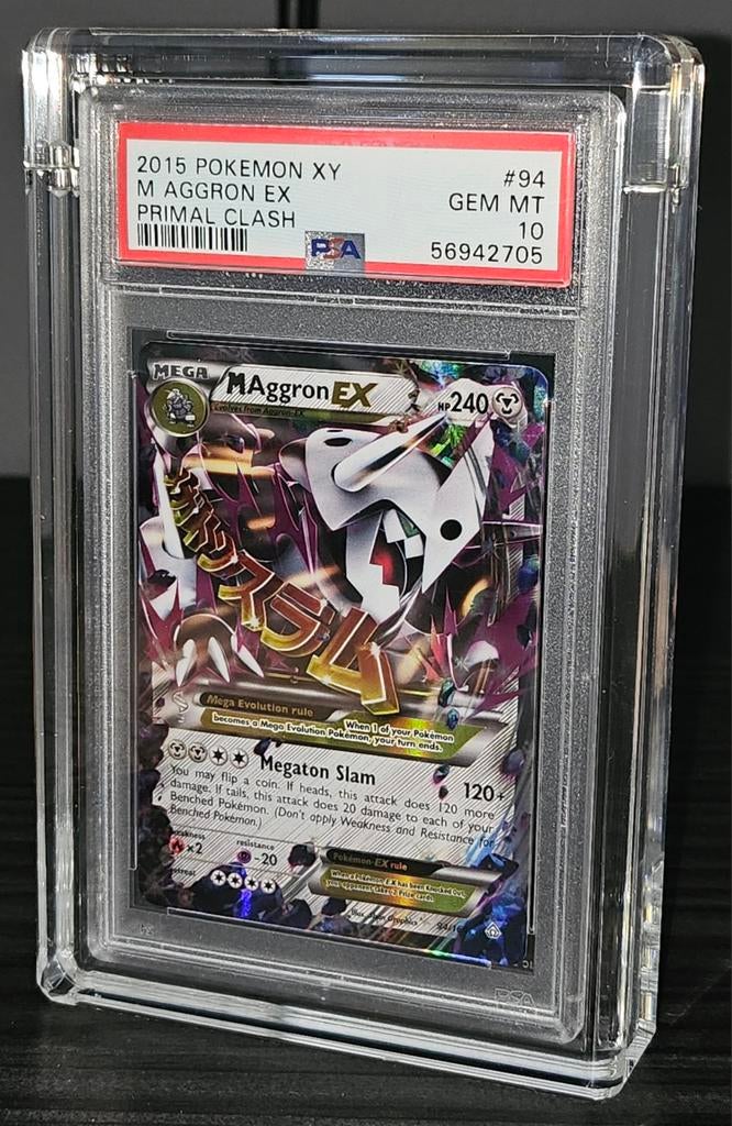 Pokemon - M Aggron EX Primal Clash #94 PSA 10 - Low pop, Ophalen of Verzenden