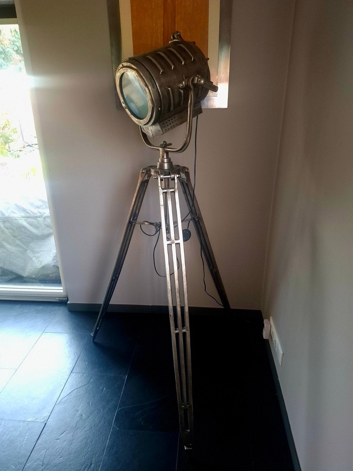 Vintage Studio Lamp op Statief - 2 stuks -;Industriële Stijl, Ophalen, Gebruikt, Overige fittingen, 150 tot 200 cm