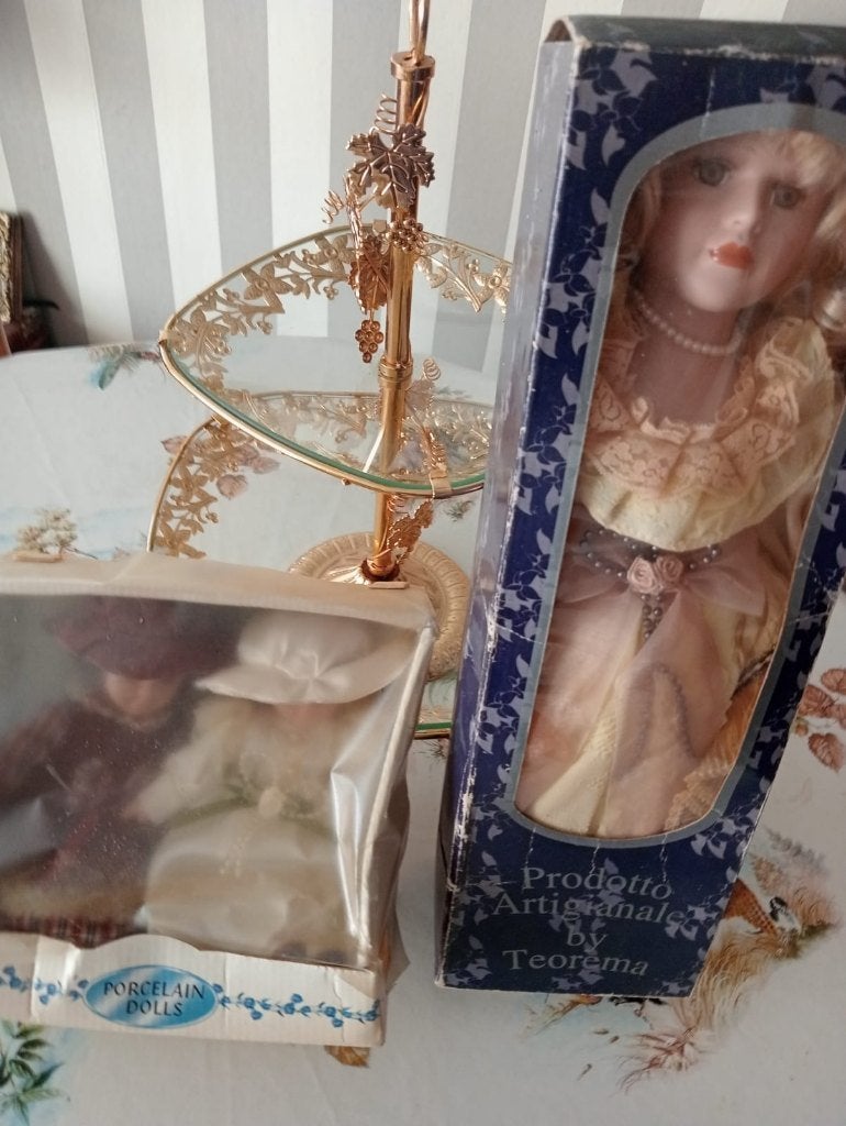 2 porseleinen poppen, Ophalen of Verzenden, Nieuw, Pop