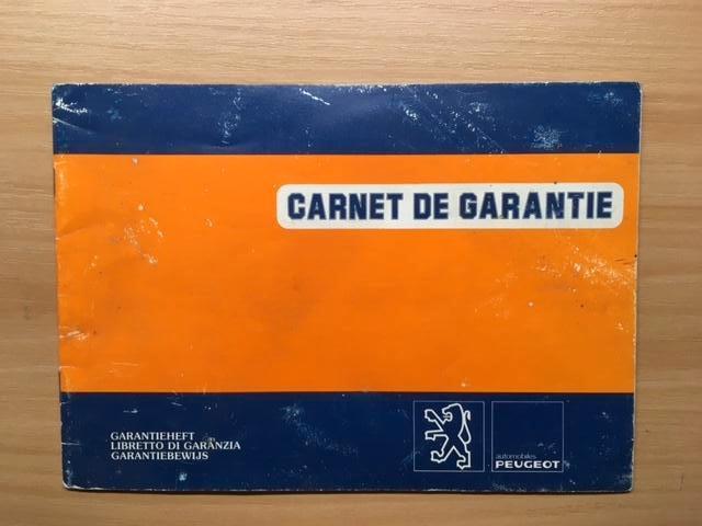 Peugeot   blanco Garantiebewijs  1980  NL/Fr/Duits/Italiaans, Auto diversen, Handleidingen en Instructieboekjes, Ophalen of Verzenden
