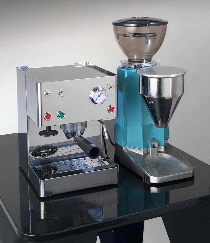 Isomac Giada espresso machine + Fiorenzato koffiemolen, Ophalen, Gebruikt, Espresso apparaat, Gemalen koffie