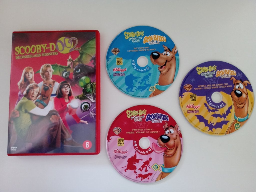 4 DVD'S van SCOOBY-DOO, Gebruikt, Nederlands, Overige genres, Overige typen
