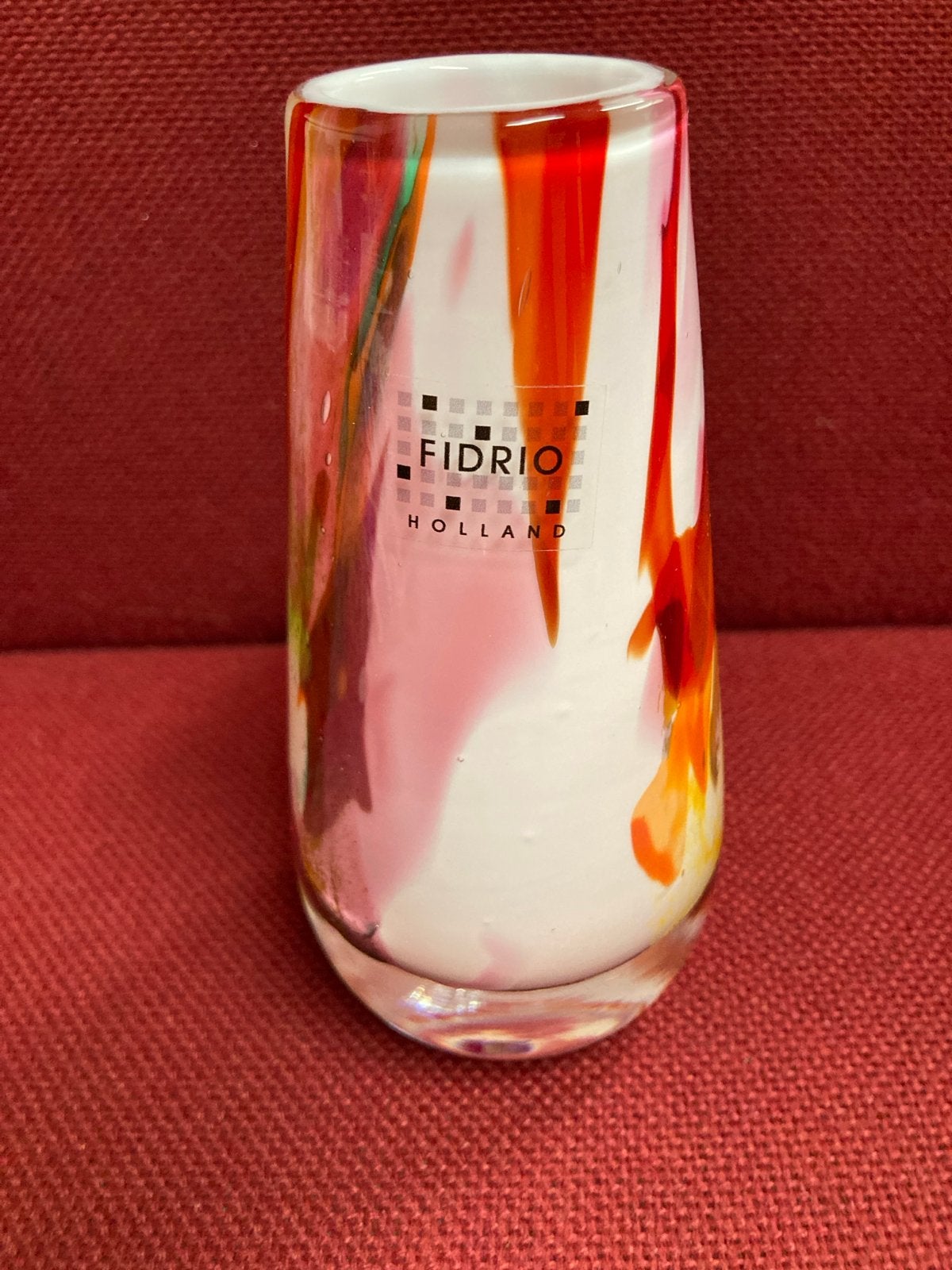 Fidrio Holland Glazen Vaas - Kleurrijk Design, 14 cm Hoog, Ophalen of Verzenden