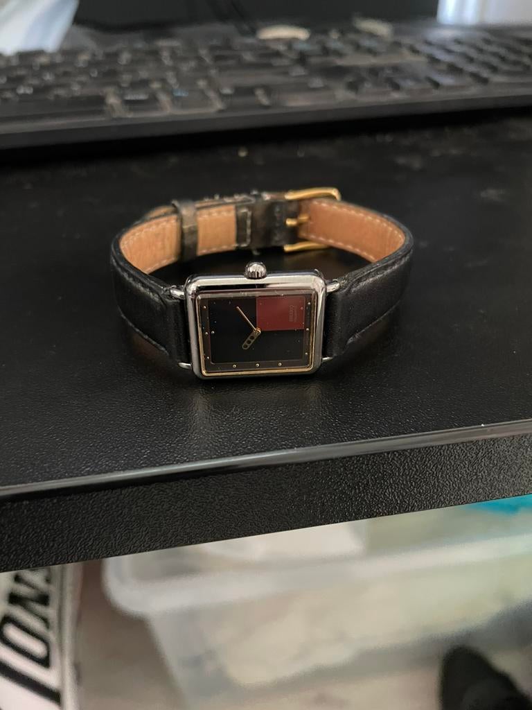 Zeldzame Seiko 'tank' vintage horloge jaren 80' 90', Ophalen of Verzenden, Zo goed als nieuw, Staal, Seiko