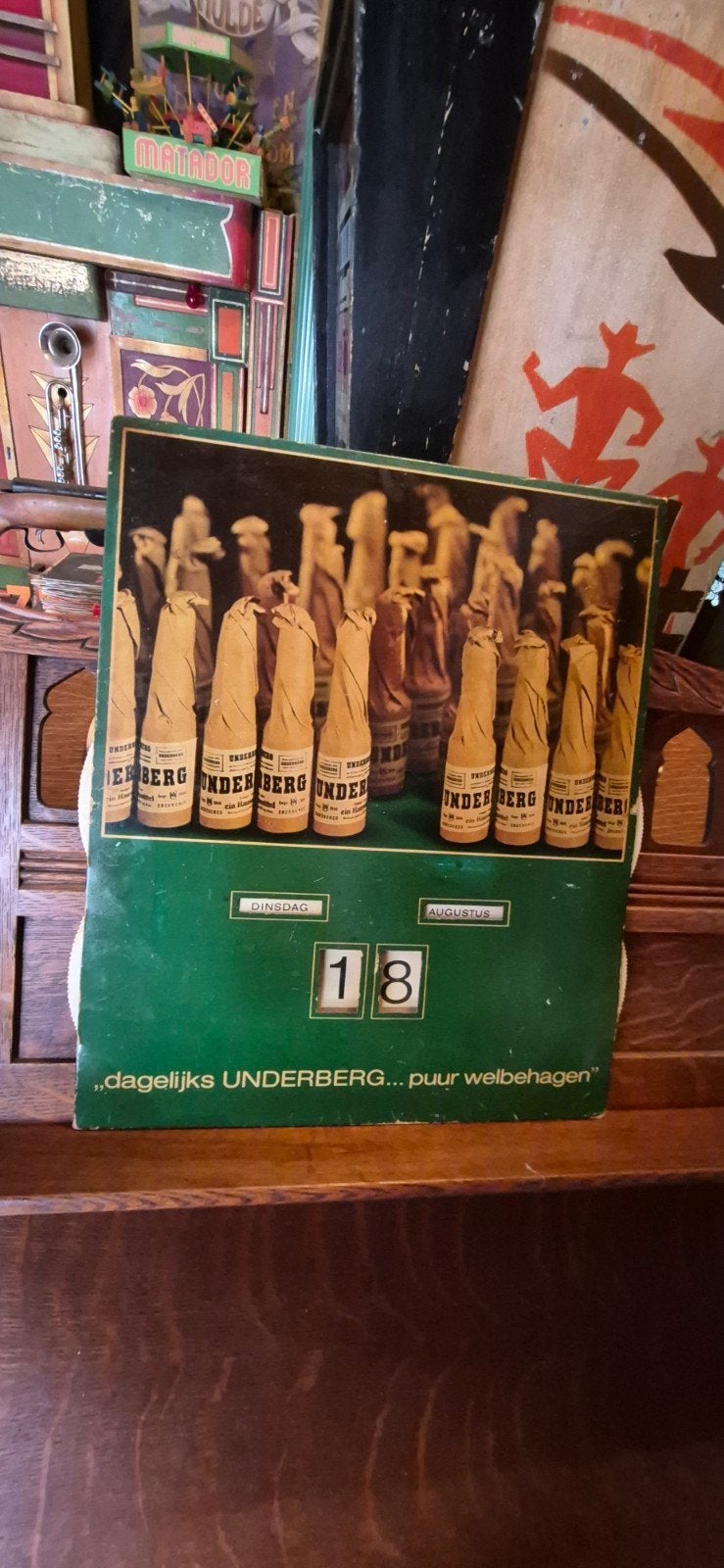 Oude Eeuwigdurende Kalender Underberg - Zeer Mooie Staat, Verzamelen, Merken en Reclamevoorwerpen, Ophalen of Verzenden, Zo goed als nieuw