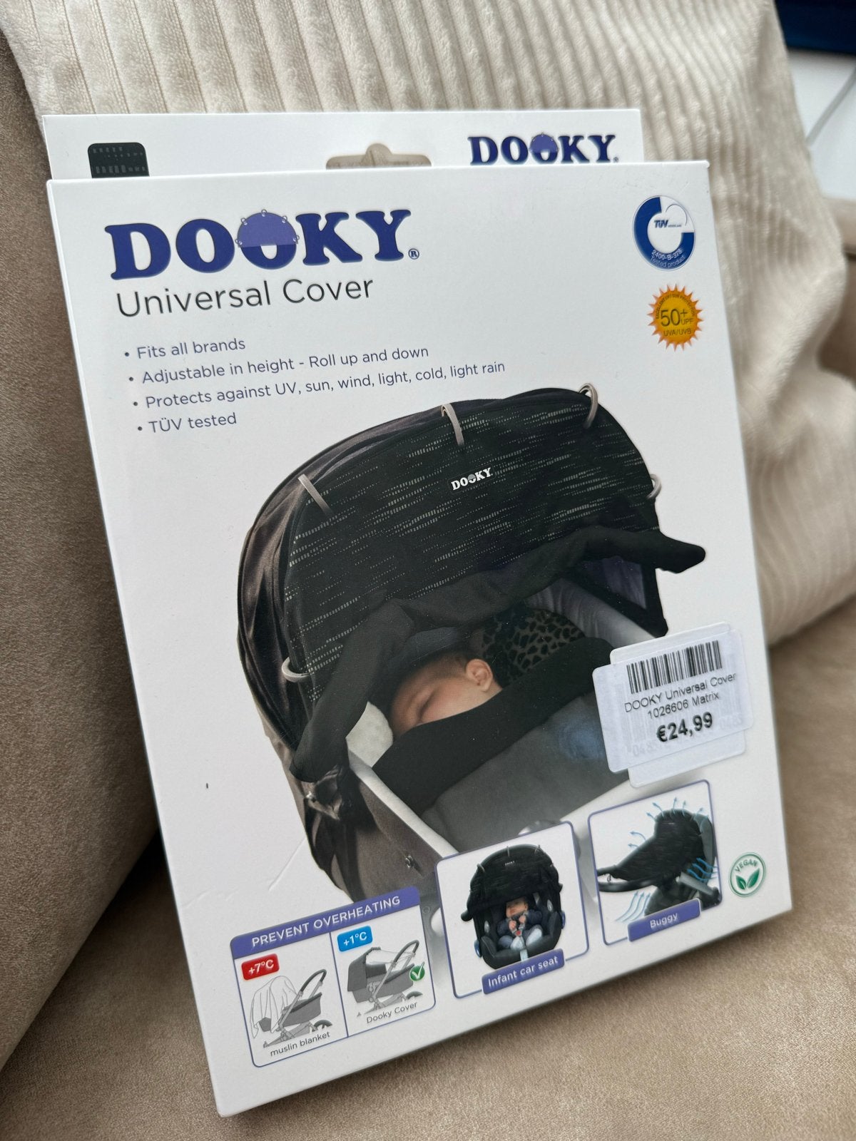 Dooky Universele Cover - Bescherming tegen zon, wind, licht, Ophalen of Verzenden, Nieuw, Kinderwagen, Overige merken