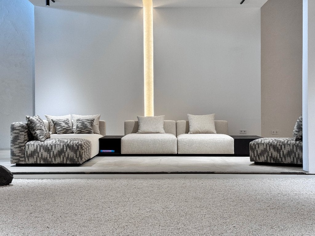 Quadri Modulaire Sofa - Ultiem Comfort & Veelzijdigheid, Ophalen, 100 tot 125 cm, Hoekbank, Stof