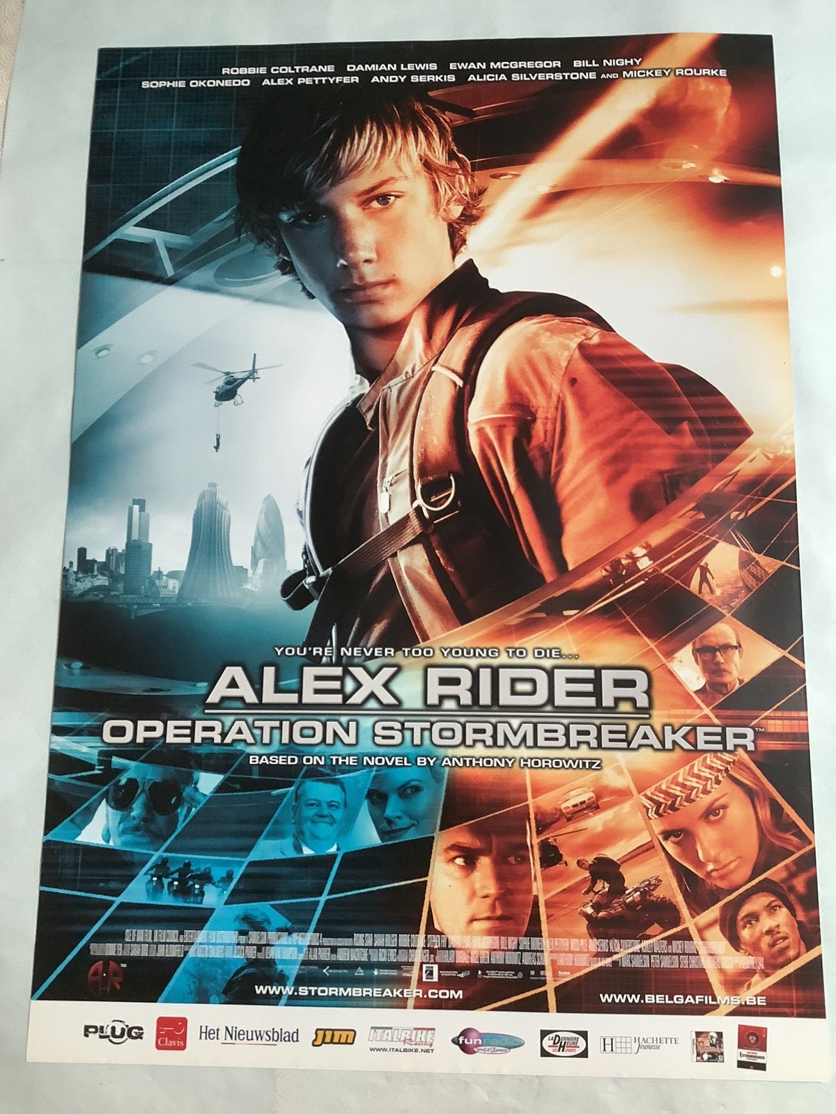 ALEX RIDER   FILMPOSTER   70-100 cm, Ophalen of Verzenden, Zo goed als nieuw, Deurposter of groter, Film en Tv