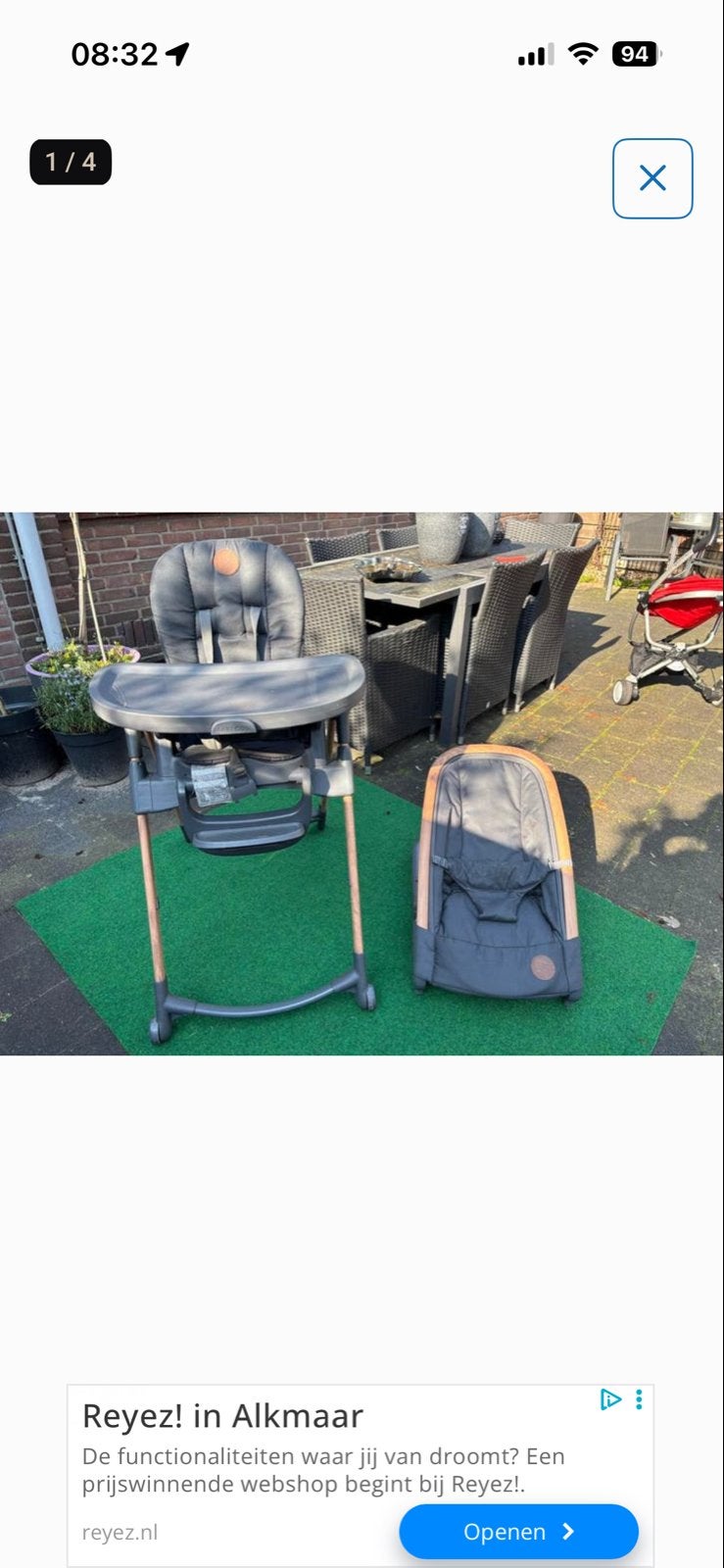 Maxi-Cosi Minla Meegroeistoel met Wipstoel, Kinderen en Baby's, Kinderstoelen, Ophalen, Gebruikt, Meegroeistoel, Afneembaar eetblad
