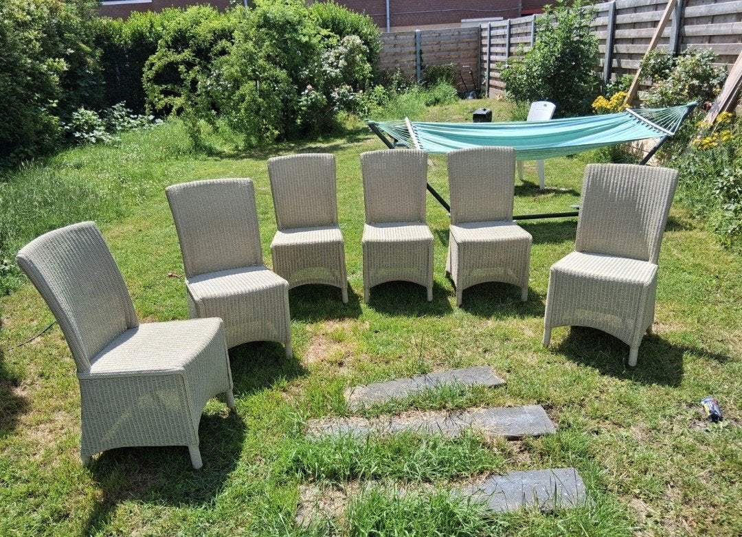 Vincent Sheppard Lloyd Loom tuinstoelen (6 stuks), Ophalen of Verzenden, Gebruikt, Rotan