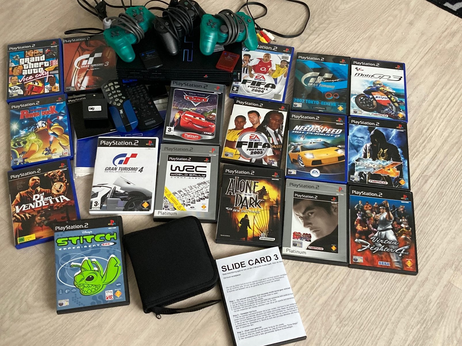 Complete PS2 met 3 controllers en 33 spellen, Spelcomputers en Games, Ophalen, Gebruikt, Overige genres, 2 spelers