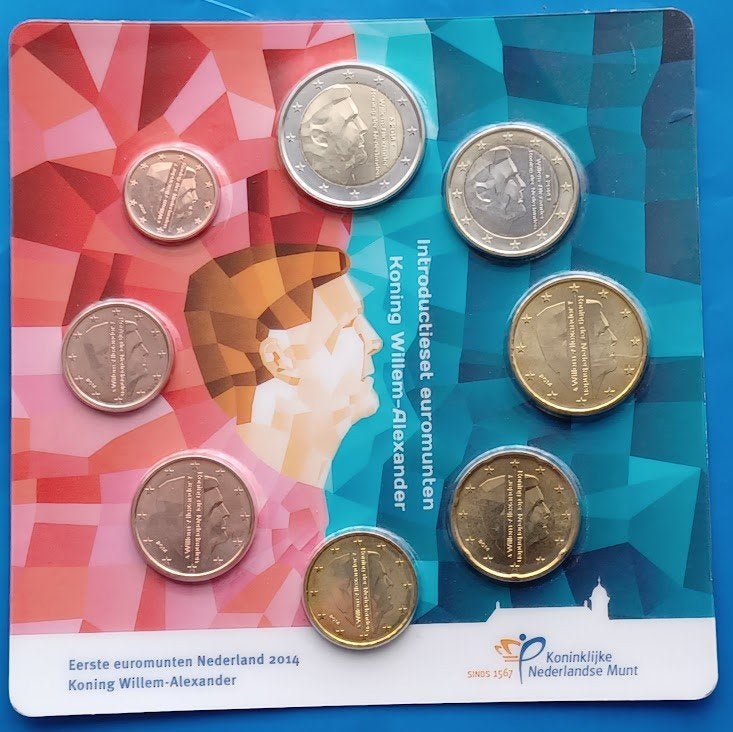 Euro UNC set Nederland 2014 - Koning WIllem-Alexander, Postzegels en Munten, Verzenden, Koningin Beatrix, Euro's, Setje