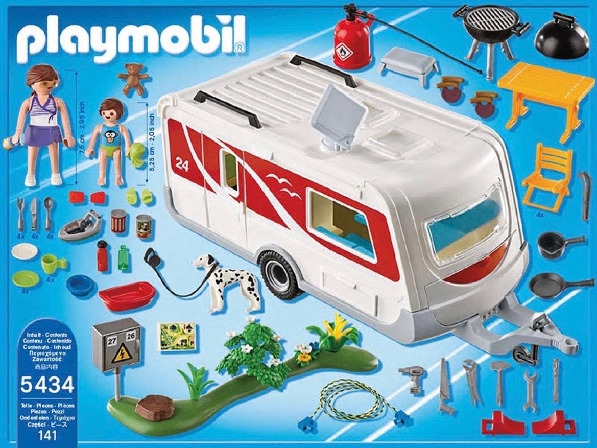 Playmobil Caravan 5434 - Familie Kampeerwagen, Gebruikt, Complete set, Voertuig, Family fun