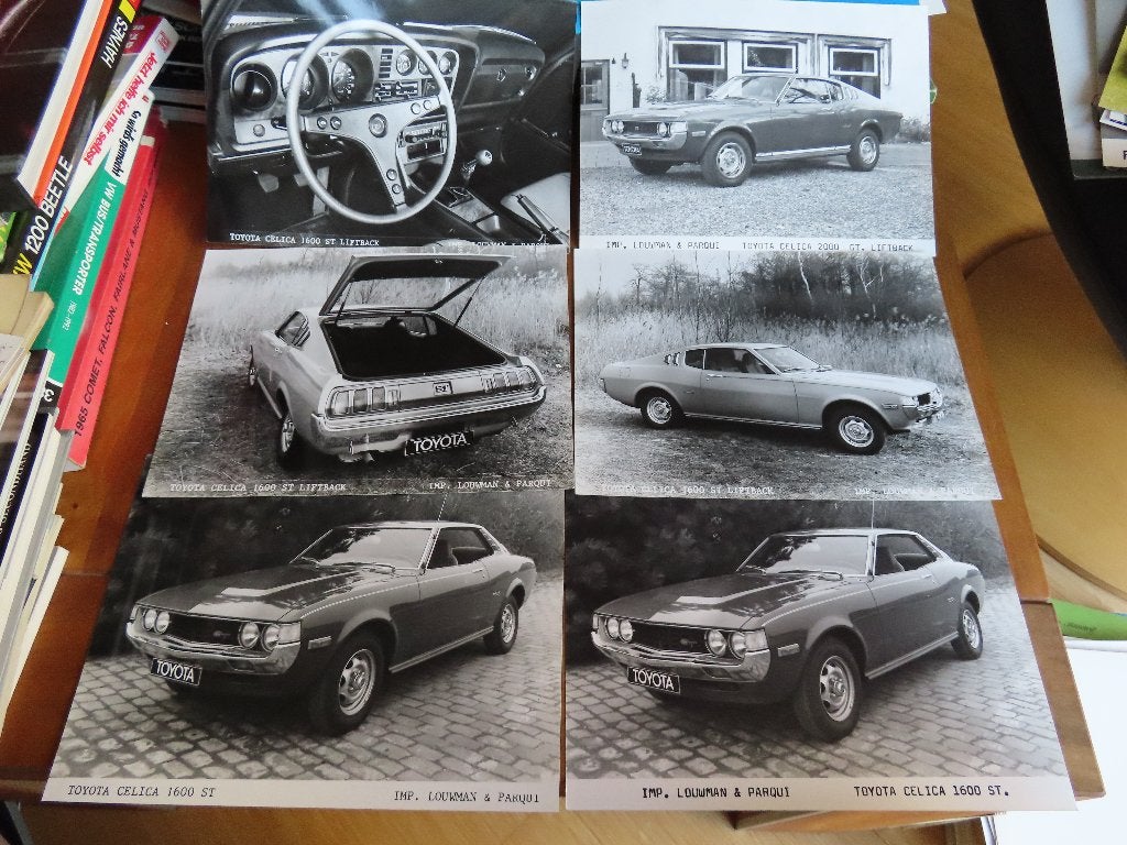 6 persfoto's Toyota Celica 1600 ST Coupe, Liftback, 2000 GT, Toyota, Ophalen of Verzenden, Zo goed als nieuw, Toyota