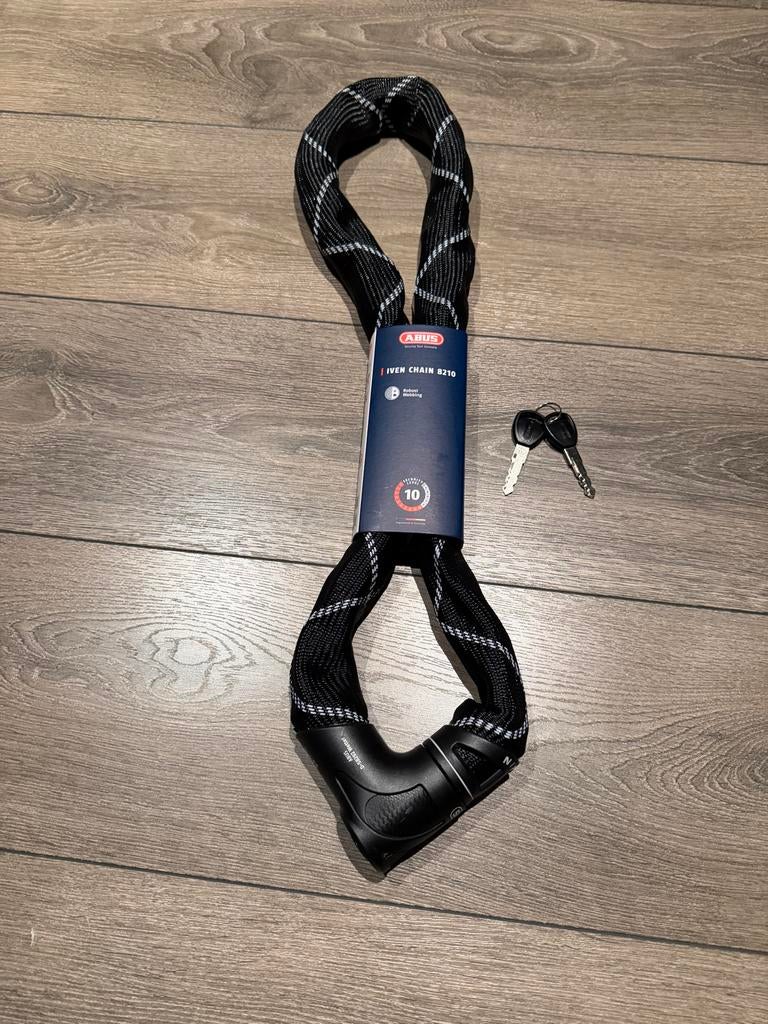 ABUS Iven Chain 8210 Kettingslot - Nieuw, Fietsen en Brommers, Fietsaccessoires | Fietsverlichting, Verlichtingsset, Nieuw, Batterij