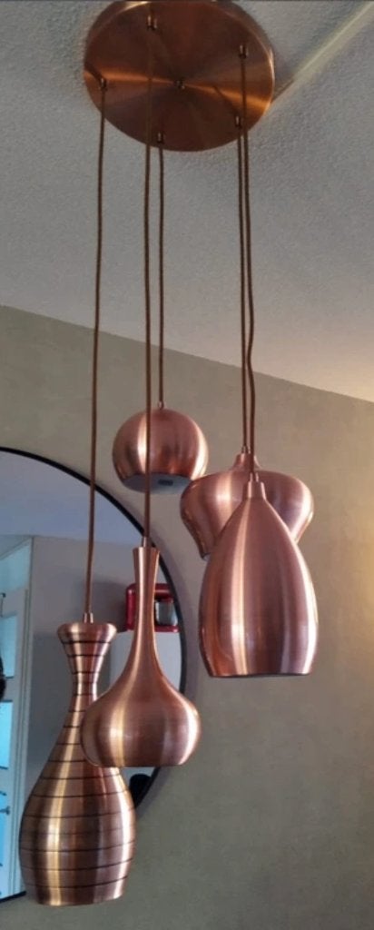 Hanglamp (rose gold), Huis en Inrichting, Ophalen of Verzenden, Zo goed als nieuw, Metaal, E27 (groot)