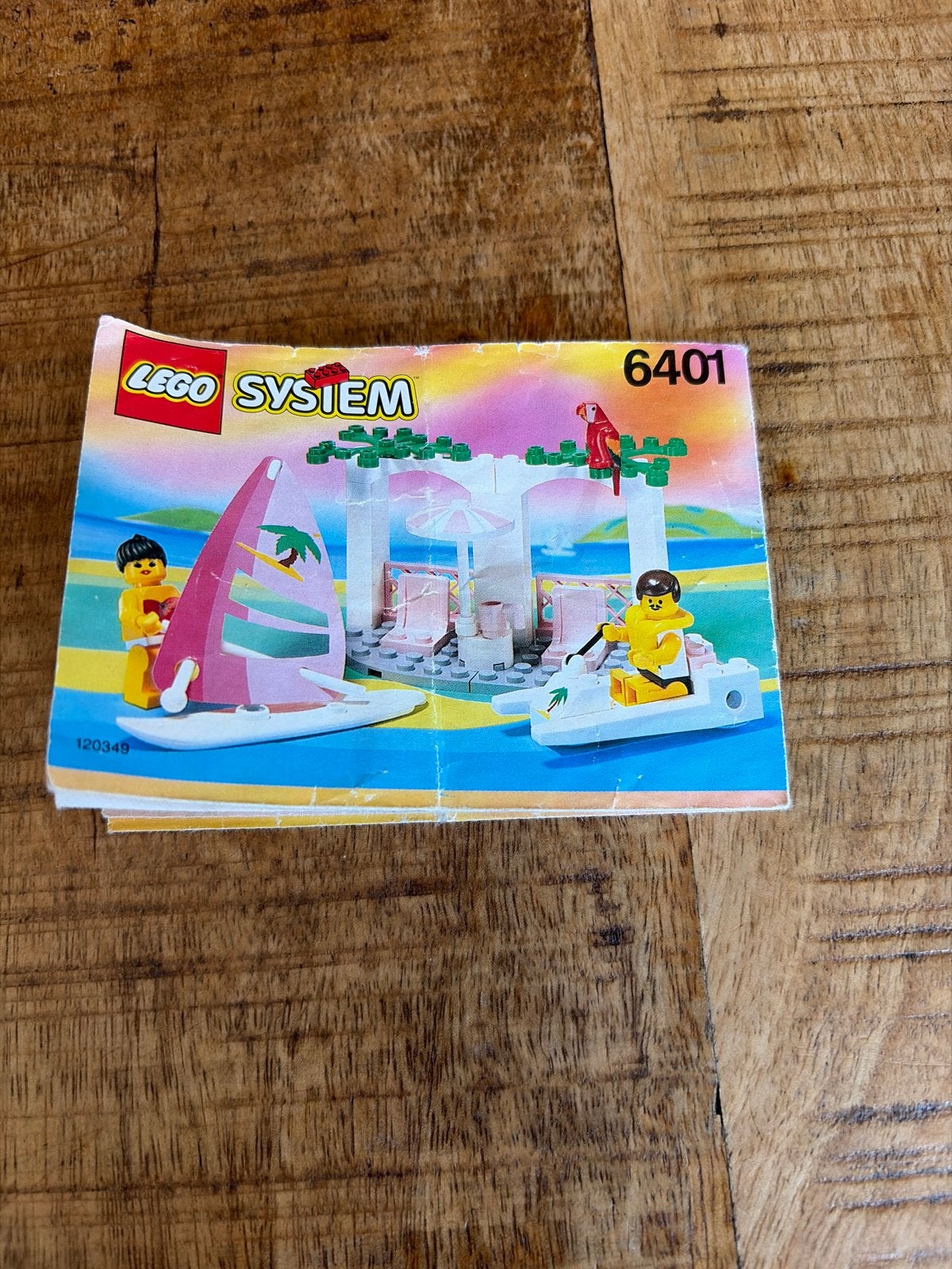 Lego System 6401 - Paradisa: Surf 'n Sail Camper instructieb, Gebruikt, Overige thema's, Verzenden, Lego